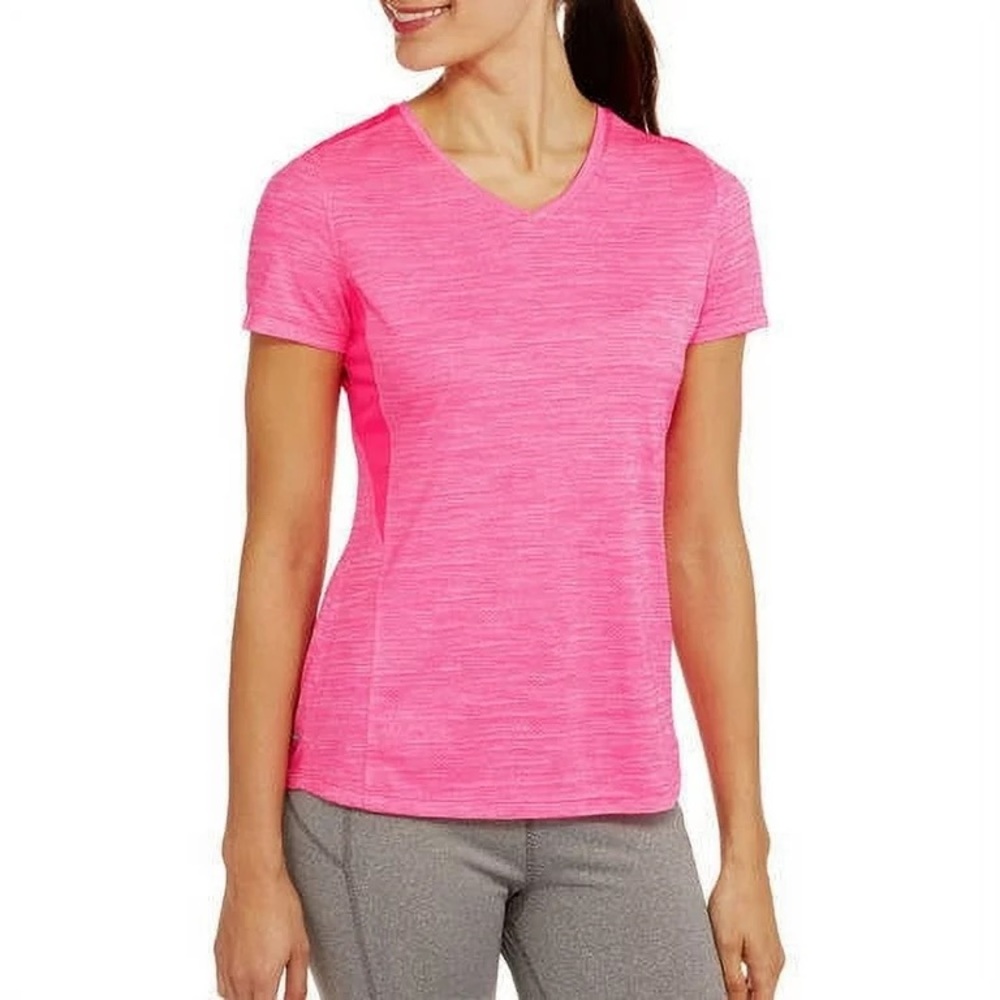 Danskin Semi-Fitted Dri-More Small Performance Shirt, Like New, Bright Pink